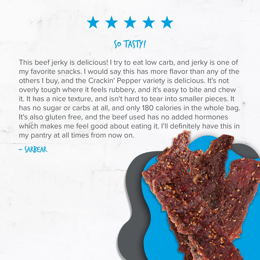 Baja Vida Beef Jerky Zero Sugar Crackin' Pepper Review