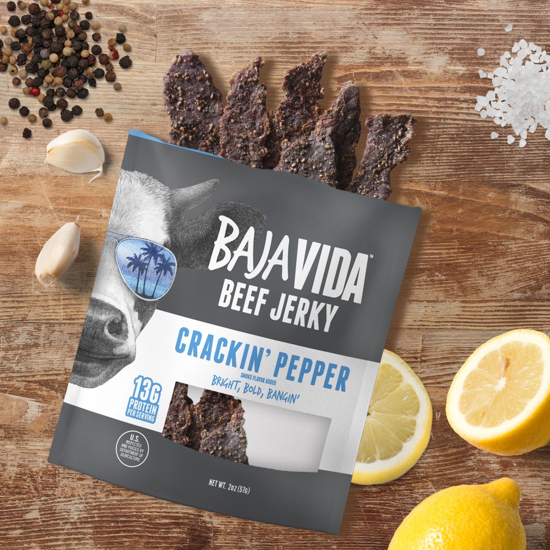 Baja Vida Beef Jerky Zero Sugar Crackin' Pepper