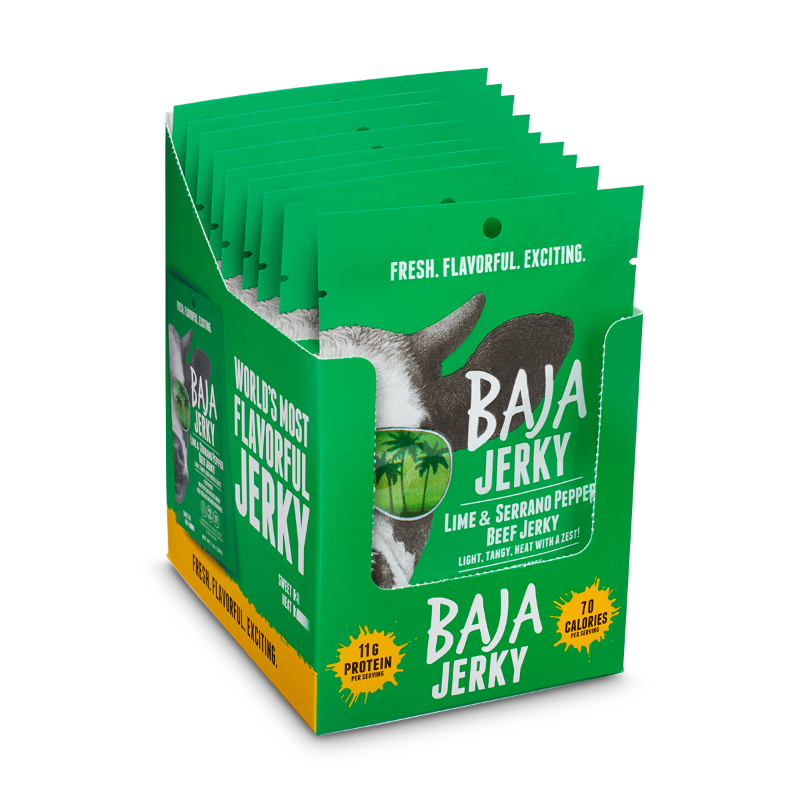 Chile Lime Serrano Beef Jerky Snack Pack
