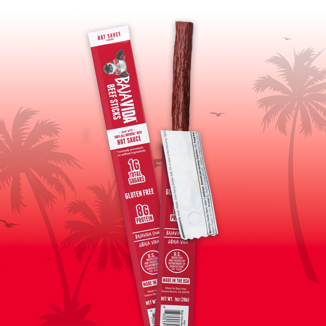 Baja Vida Beef Sticks - Hot Sauce - 1oz