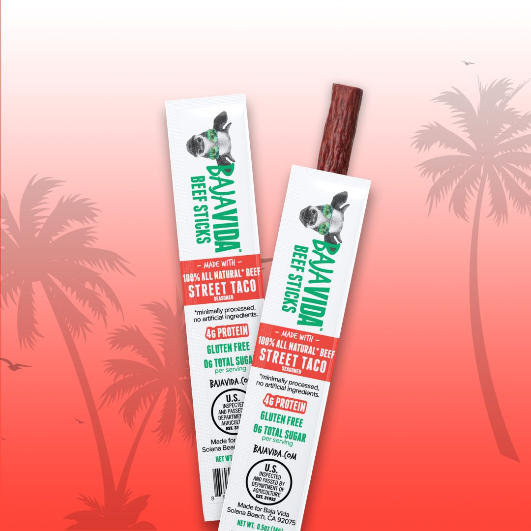 Baja Vida Beef Sticks - Street Taco - 0.5oz - 24 pack
