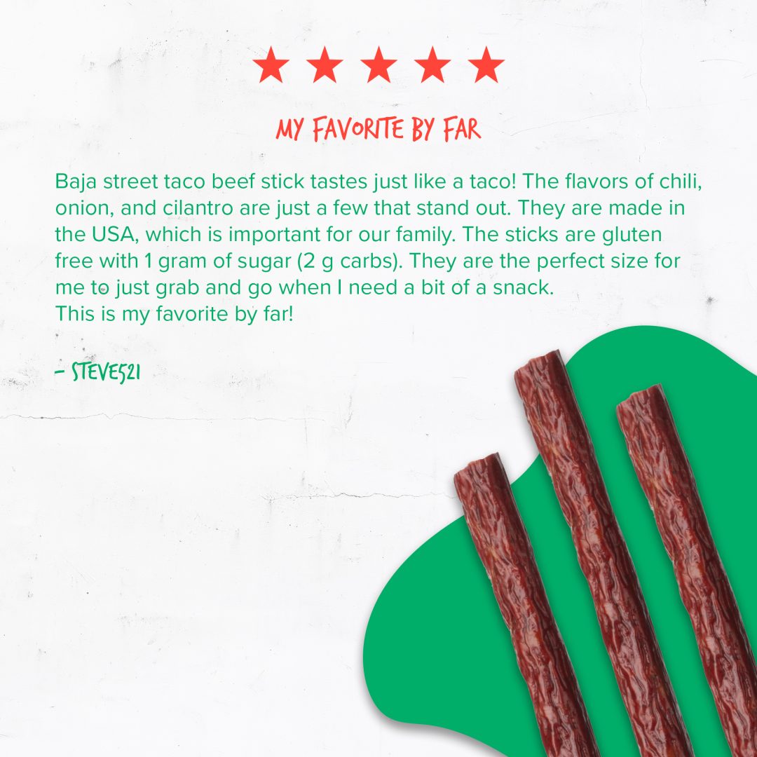 Baja Vida Beef Sticks - Street Taco - 1oz - Review